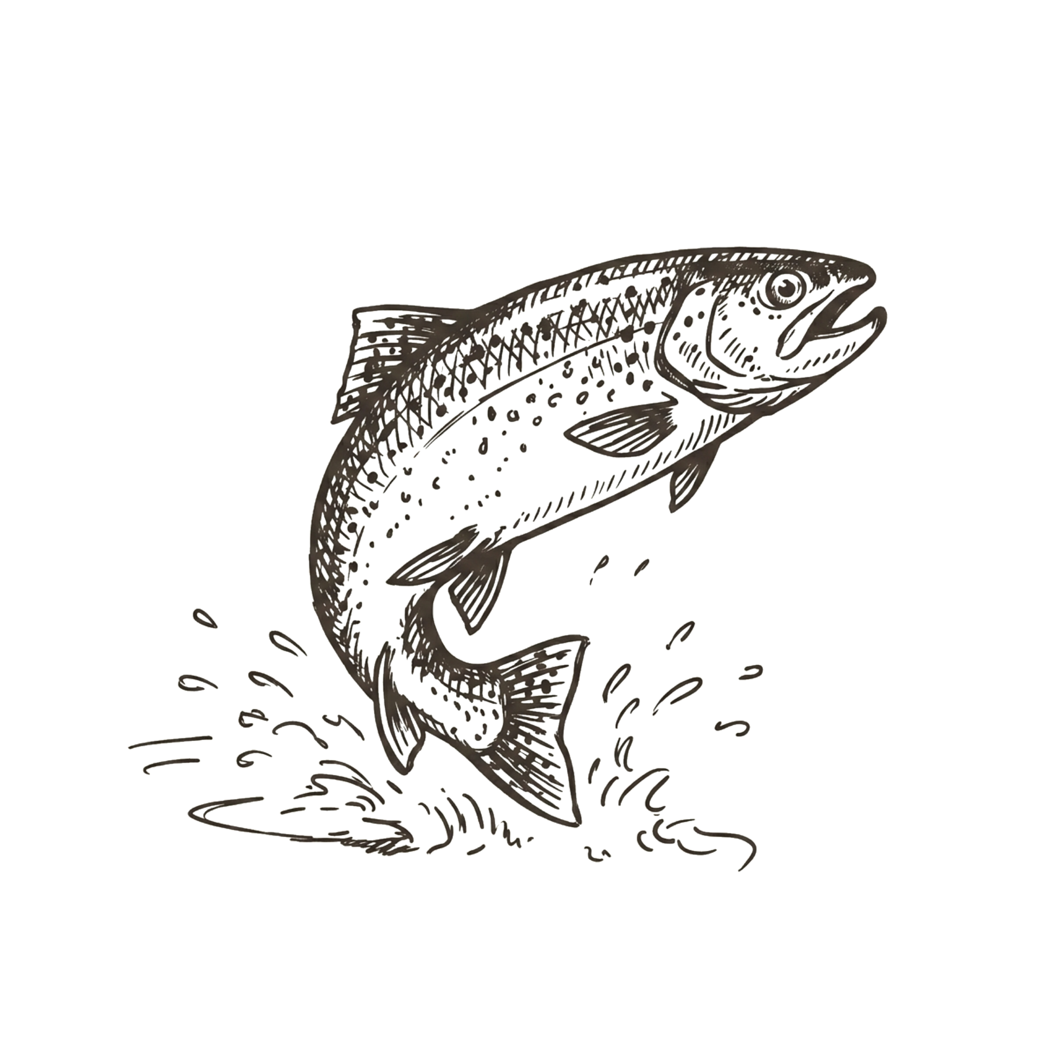 Leaping Trout Sketch
